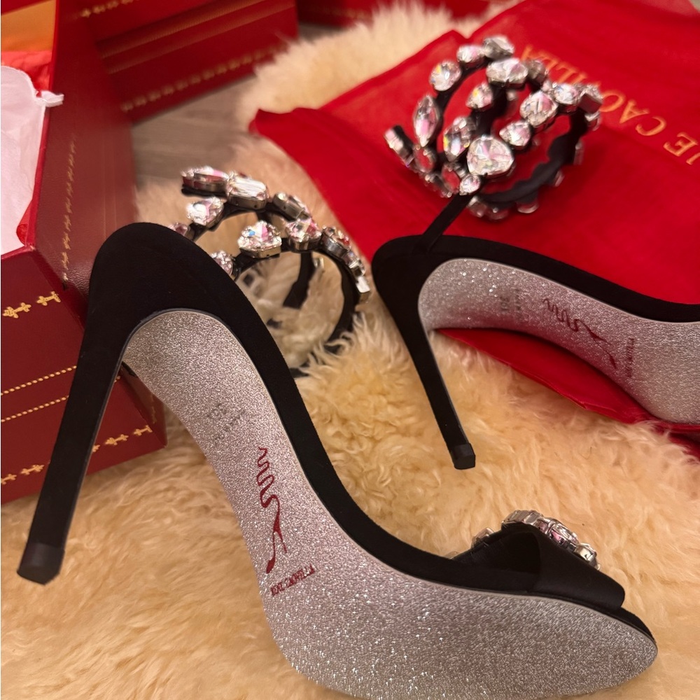 René Caovilla Roxanne Heels – Size 36½ (Black Suede/Crystal Stones

BRAND NEW